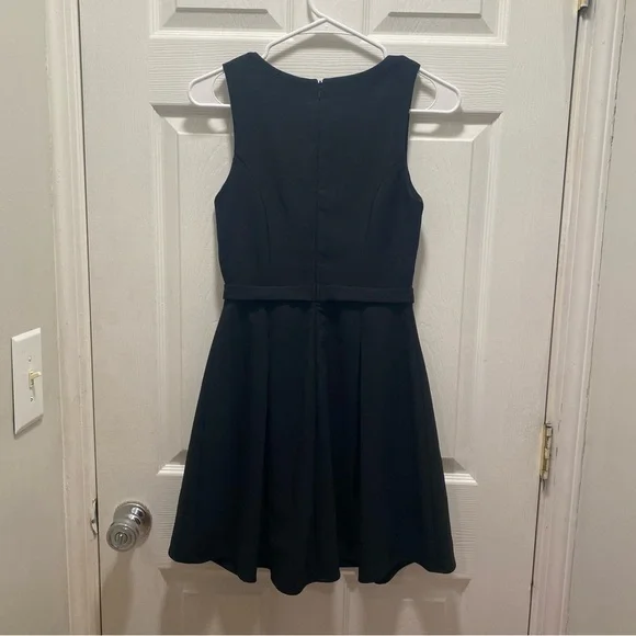 Lulus black mini bow belted detail princess dress FINAL CHANCE - Picture 4 of 6